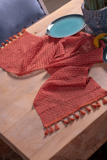 Vivamaison Pamuk Komple Dantel 30x150 cm Runner Masa Örtüsü