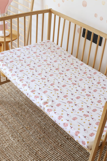 Children's Baby Bedsheet Elastic 2 Layers Muslin Cotton Colorful Patterned