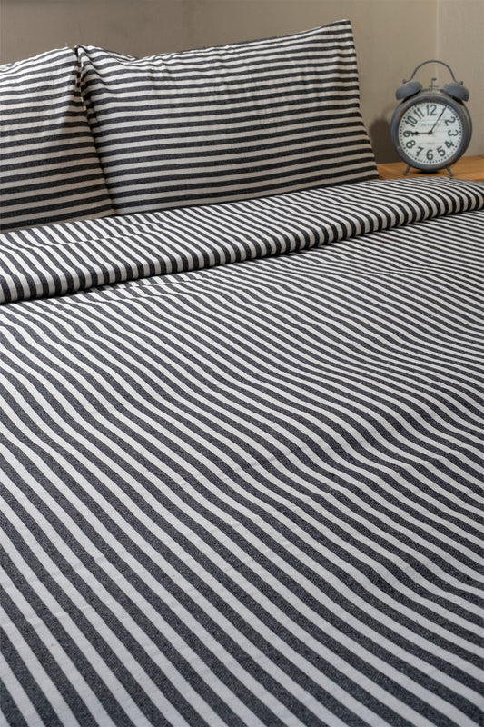 Striped Linen Duvet Cover Pillow Set 