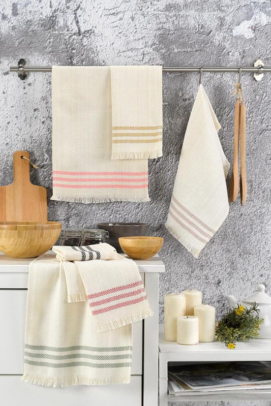 100% Cotton Set of 3 30x50 cm Kitchen Towels, Tea Towels 