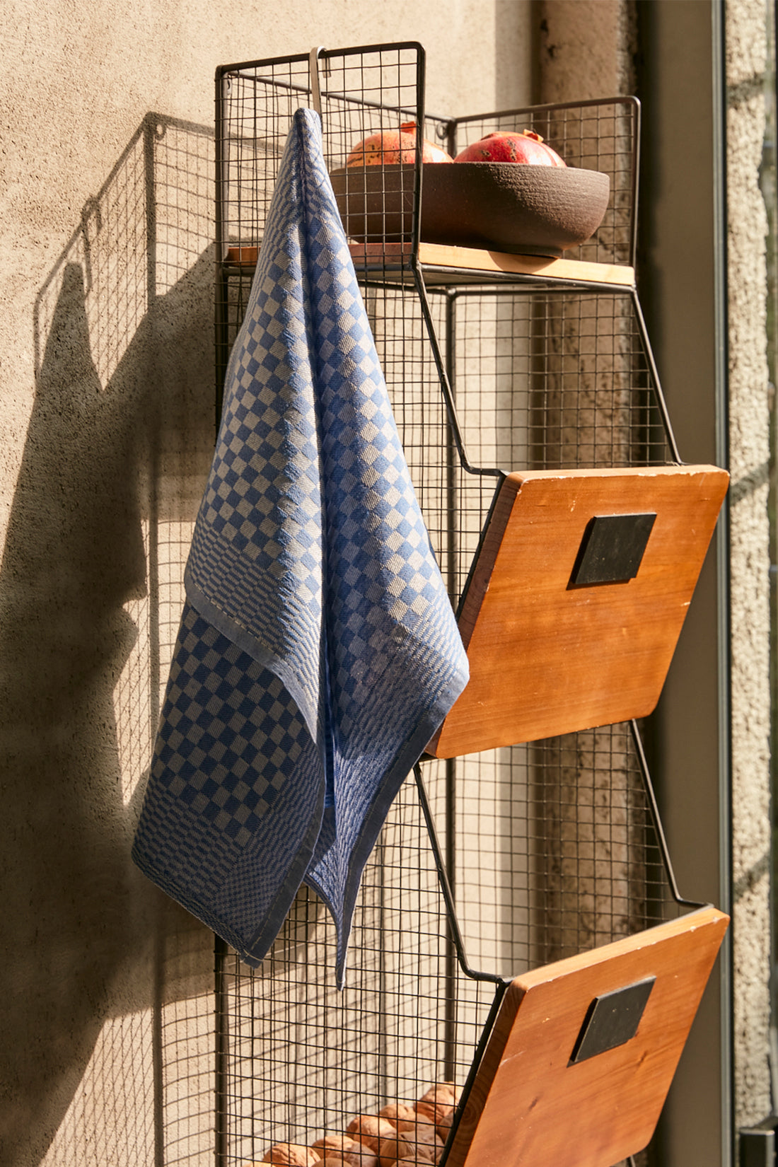 Set of 4 Checkerboard Patterned Kitchen Napkins Tea Towel Kitchen Towel 40x60 cm 