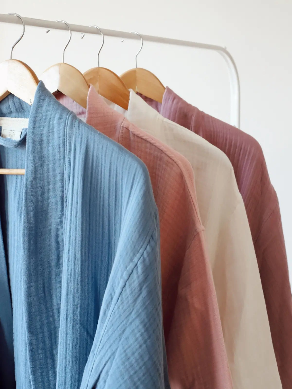 4 kat pamuk muslin kimono bornoz 11 farklı renk seçeneği palette görünümü