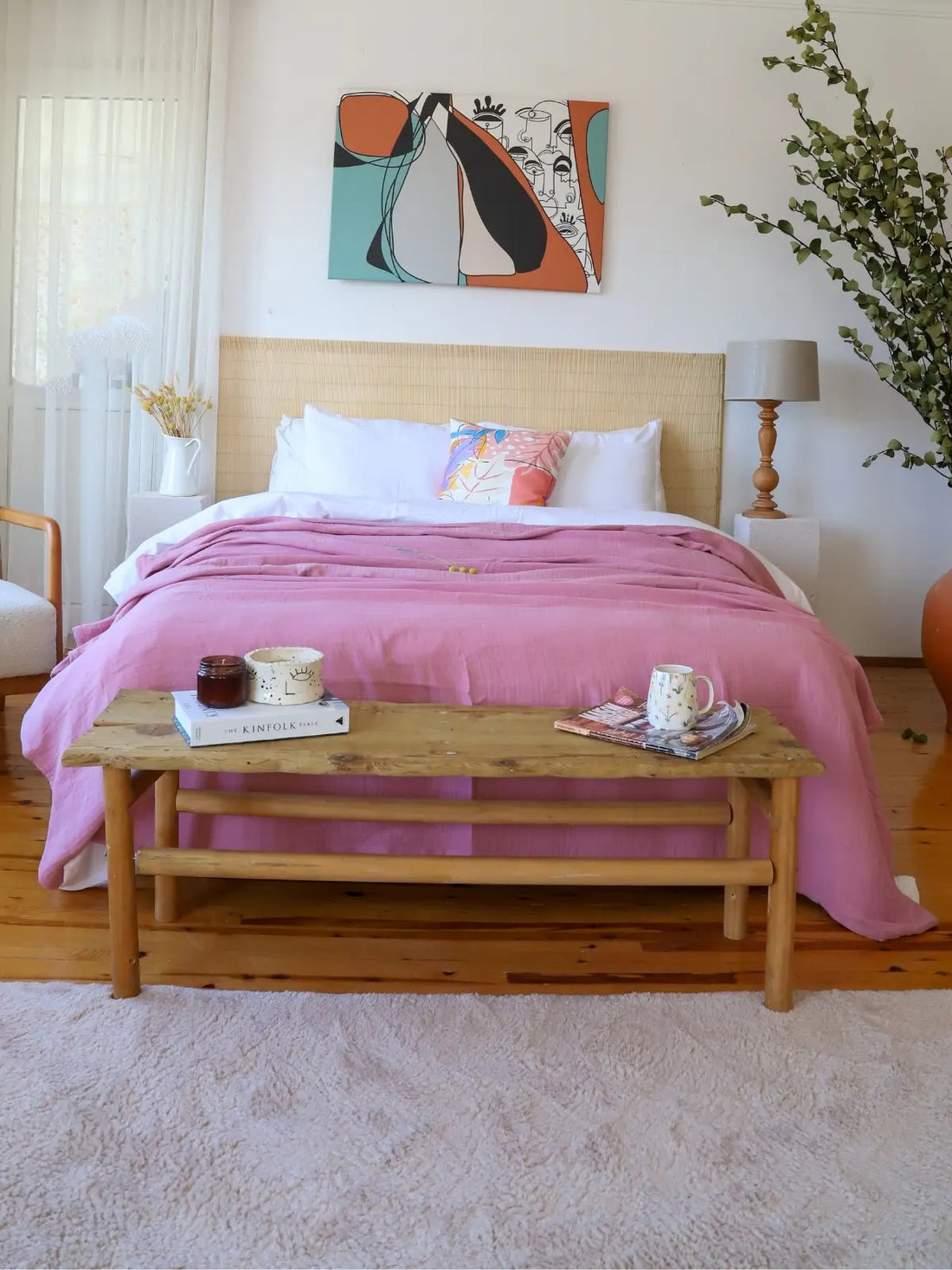 Siyah 4 kat muslin saçaksız yatak örtüsü çift kişilik yatak üstü görünüm