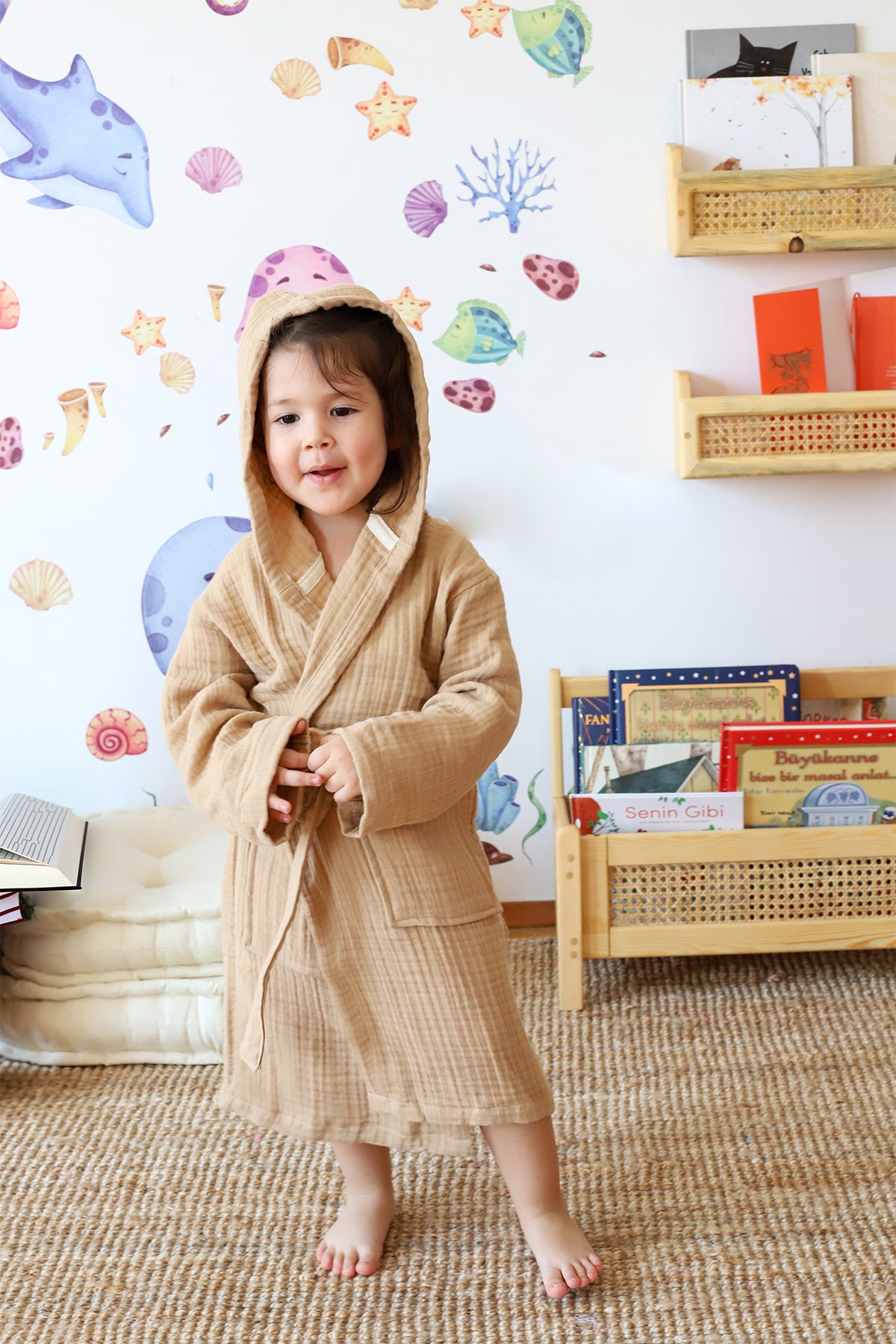 Muslin store Custom Bathrobe, Baby Robes, Personalized Bathrobe, Toddler Robes, Bathrobe for Kids, Robes for Girls, Children Spa Robes