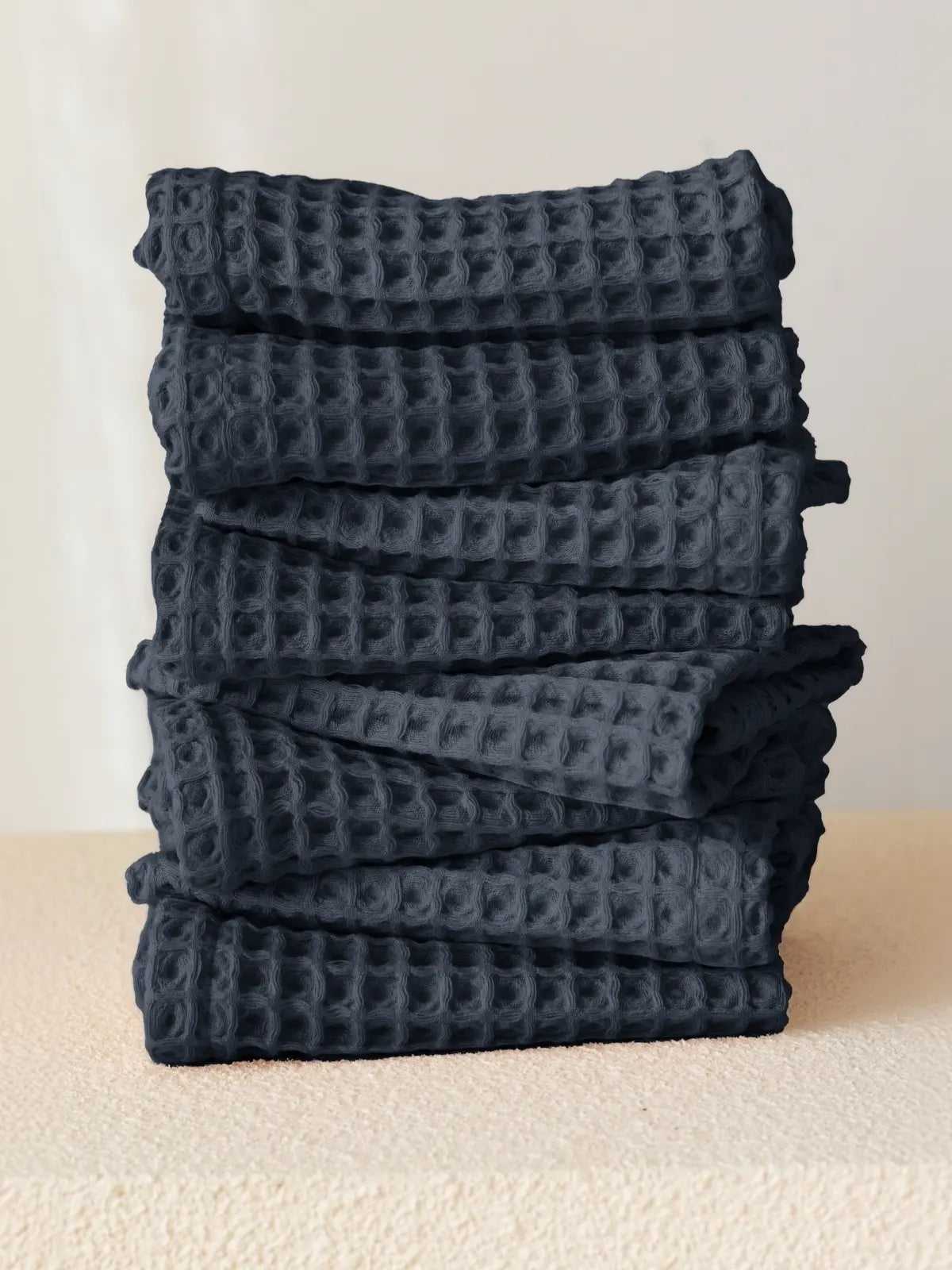 Antrasit washcloth yüz havlusu 37x37 cm petek dokumalı