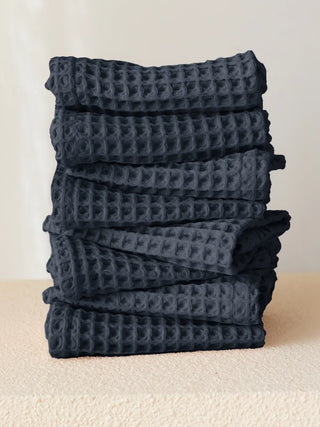 Antrasit washcloth yüz havlusu 37x37 cm petek dokumalı