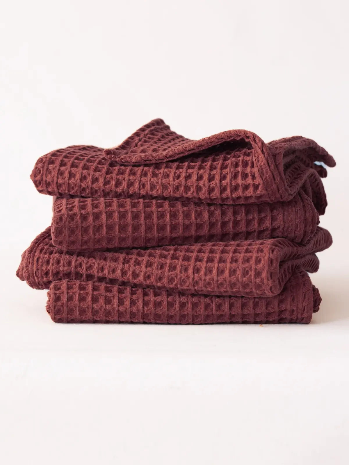 Bordo el havlusu 50x90 cm pamuklu petek waffle