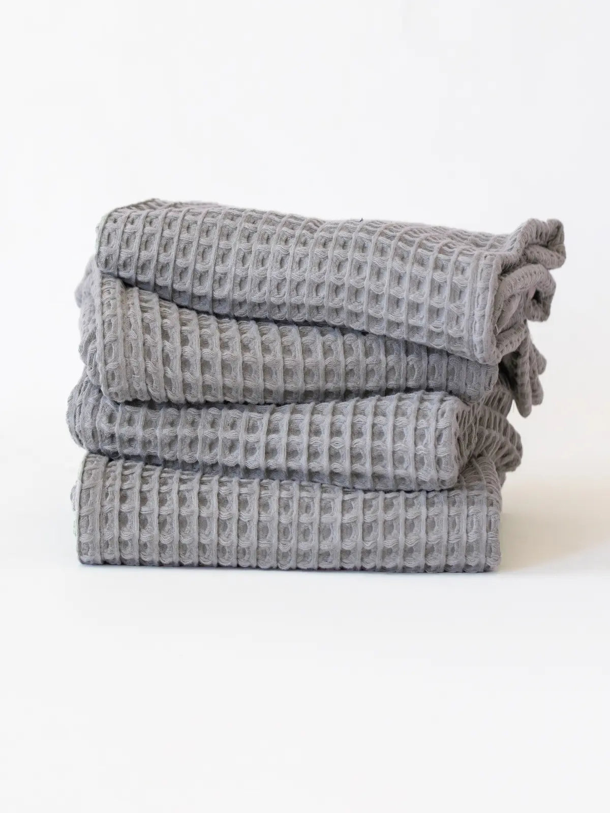 Gri el havlusu 50x90 cm pamuklu waffle petek