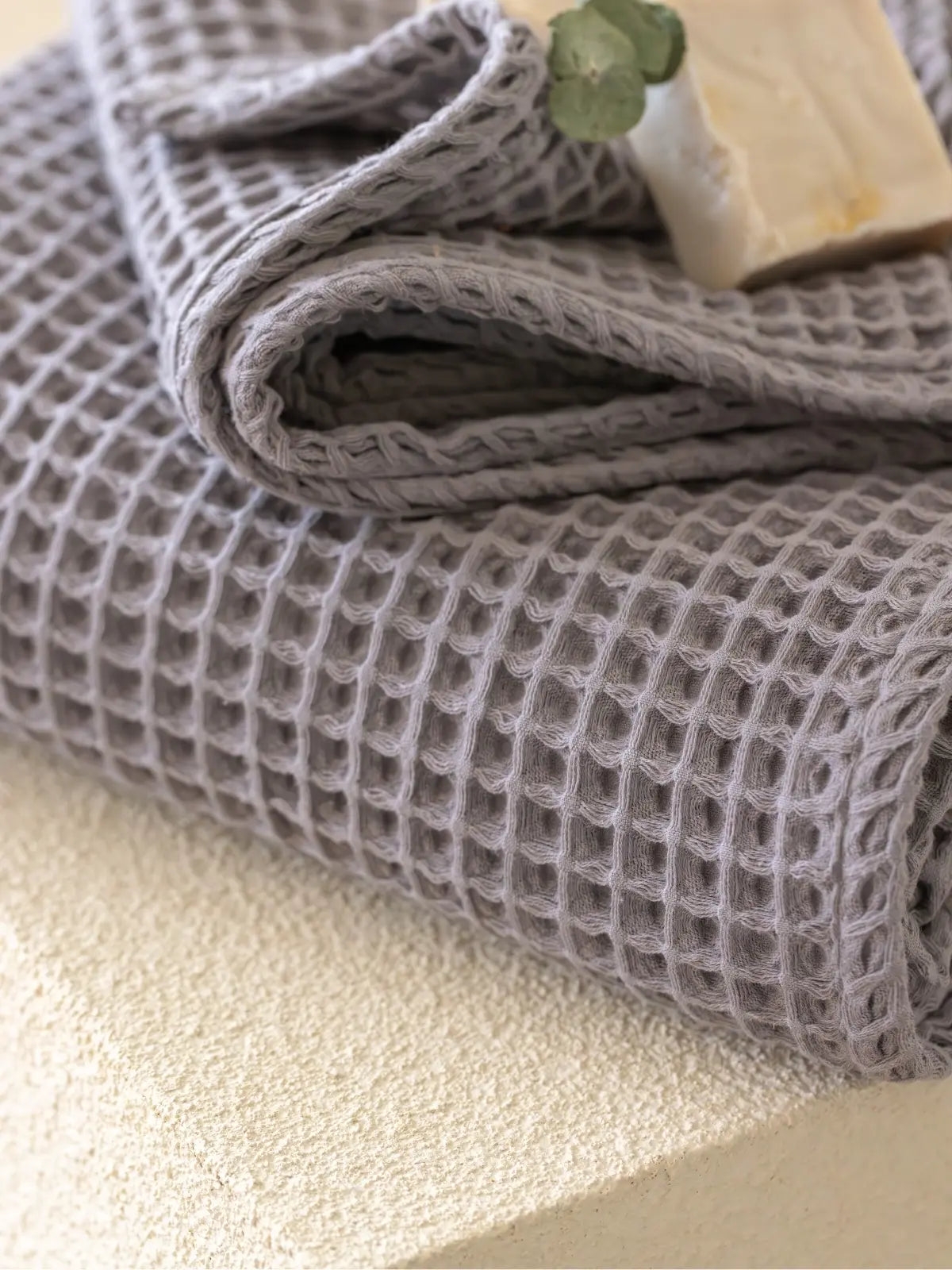 Gri waffle havlu dokuma yapısı emicilik özelliği