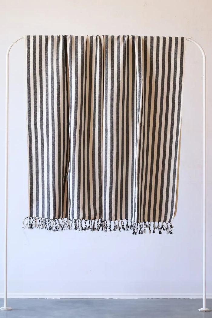%100 Pamuk Klasik Çizgili Peştemal | Hamam ve Plaj Peştemali 90×180 cm