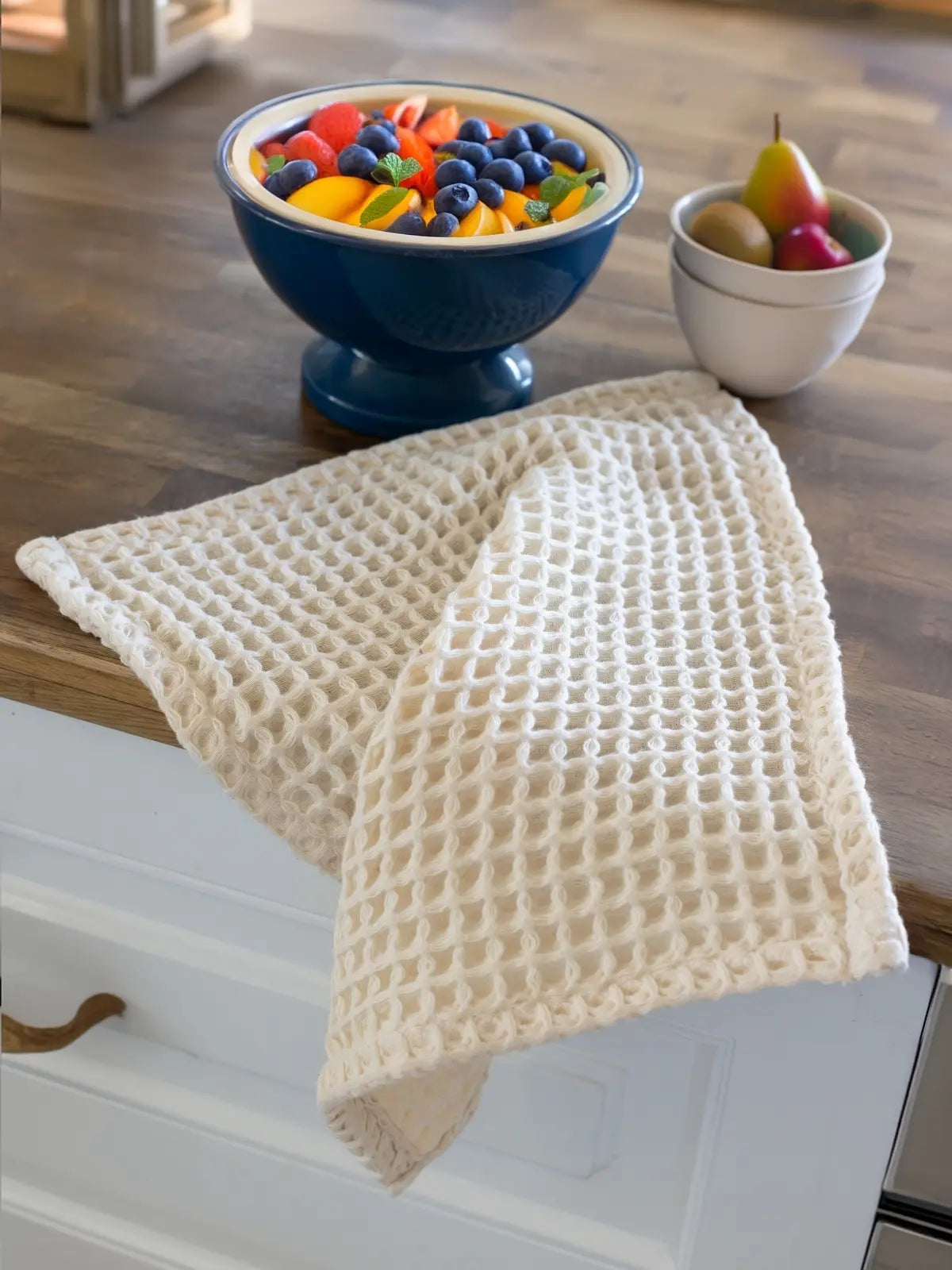 Natural petek havlu doğal banyo stili dekorasyon