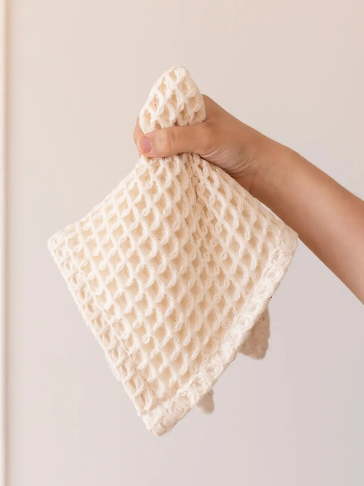 Natural waffle havlu petek doku yakın detay çekim