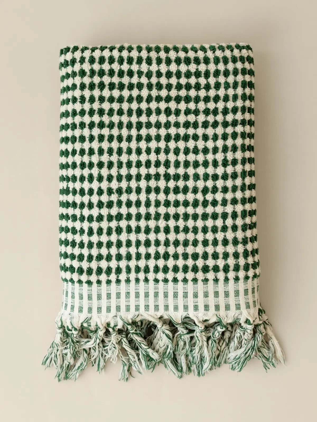 Yeşil bubble havlu nohut kabarcık dokusu yakın çekim