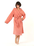 Terracotta %100 pamuk bukle havlu bornoz ön görünüm
