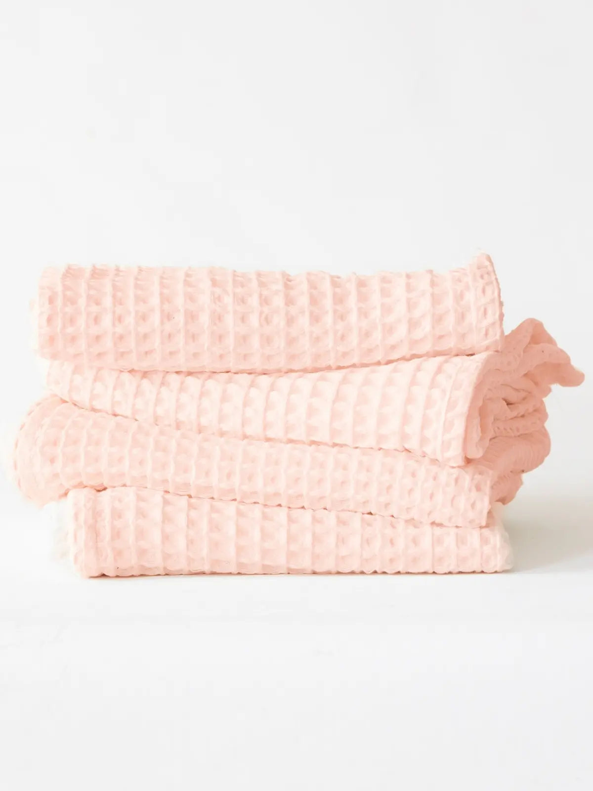 Pembe el havlusu 50x90 cm pamuklu waffle dokuma