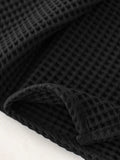 Siyah waffle havlu dokuma yapısı su emme özelliği