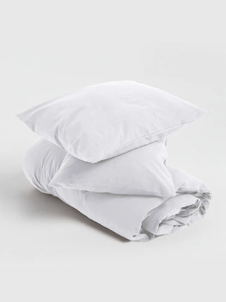 Beyaz stonewashed nevresim takımı, yastık kılıfı yakın çekim – %100 pamuk, OEKO-TEX, VivaMaison