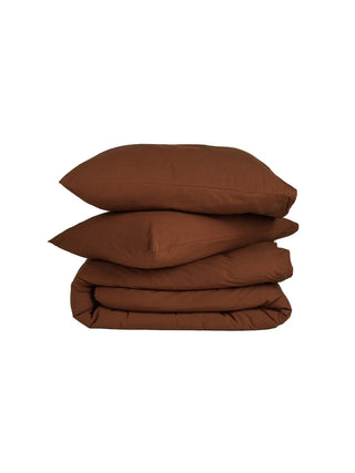 Kahverengi stonewashed nevresim takımı, set içeriği, nevresim ve yastık kılıfı – %100 pamuk, OEKO-TEX, VivaMaison