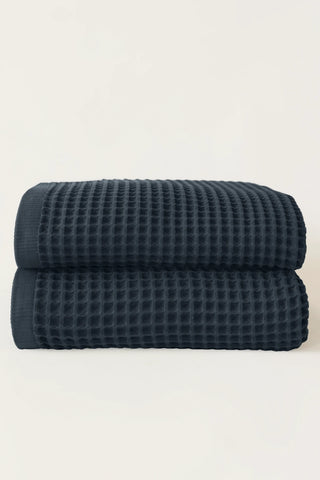 Antrasit waffle banyo havlusu seti (2'li) 90x180 cm – %100 pamuk, OEKO-TEX, VivaMaison