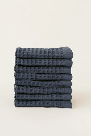 Antrasit waffle kurulama bezi seti (8'li) 37x37 cm – %100 pamuk, OEKO-TEX, VivaMaison
