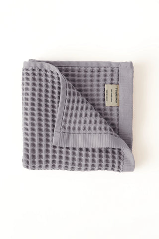 Gri waffle havlu seti, banyoda dört parça – %100 pamuk, OEKO-TEX, VivaMaison
