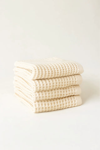Natural waffle el havlusu seti (4'lü) 50x90 cm – %100 pamuk, OEKO-TEX, VivaMaison