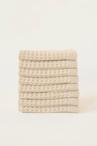 Natural waffle kurulama bezi seti (8'li) 37x37 cm – %100 pamuk, OEKO-TEX, VivaMaison