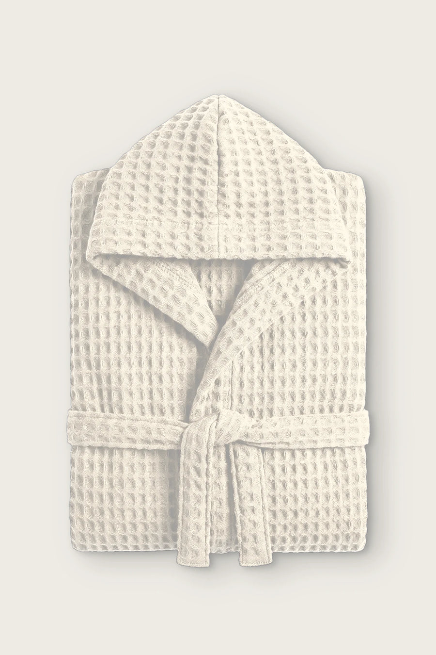 Waffle Pike Kapüşonlu Çocuk Bornozu | %100 Pamuk, 1-10 Yaş, 12 Renk - Natural