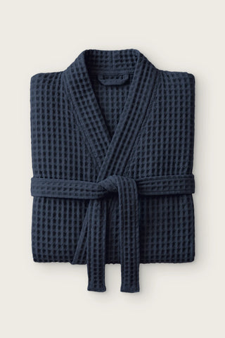 Waffle pike kimono bornoz, Antrasit, katlanmış ön görünüm ve bağlı kuşak